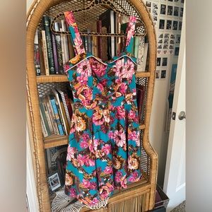Vintage Style mini swing dress Beach Bash